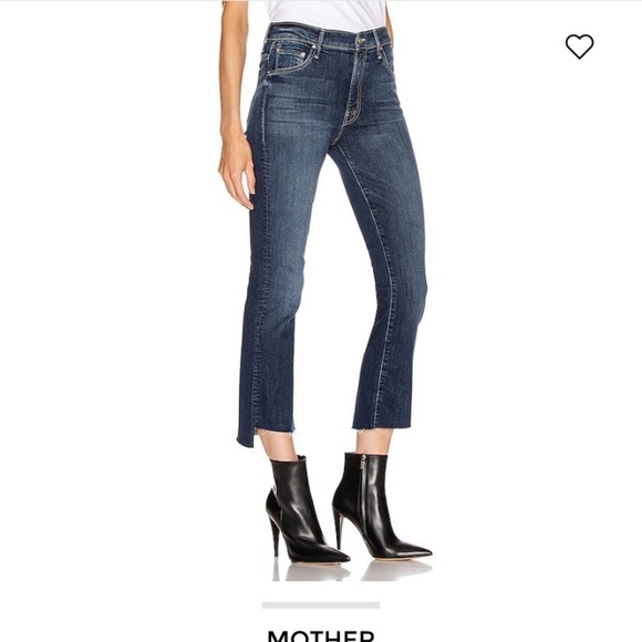 MOTHER INSIDER CROP STEP FRAY IN LOVE ON THE EDGE Hi Rise Raw Hem distressed dnm - Picture 2 of 14